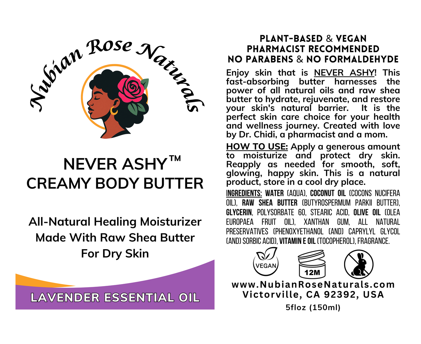 NEVER ASHY Creamy Body Butter